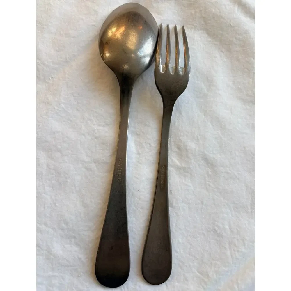 NEW Sabre Paris Marius Stainless Steel Soup Spoon & Dinner Fork Set